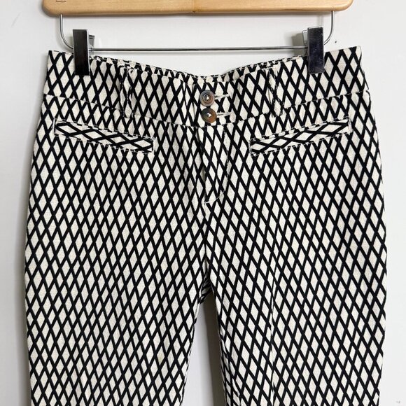 🖤 Anthropologie Cartonnier Charlie Ankle Pants, Black/Ivory | Size XS - Picture 2 of 7